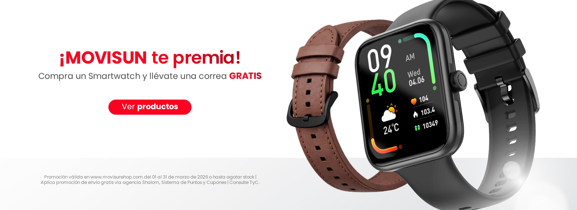 Compra un Smartwatch y llévate una correa Gratis