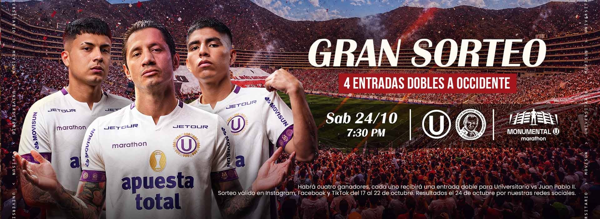 Gran Sorteo | 4 Entradas dobles a occidente